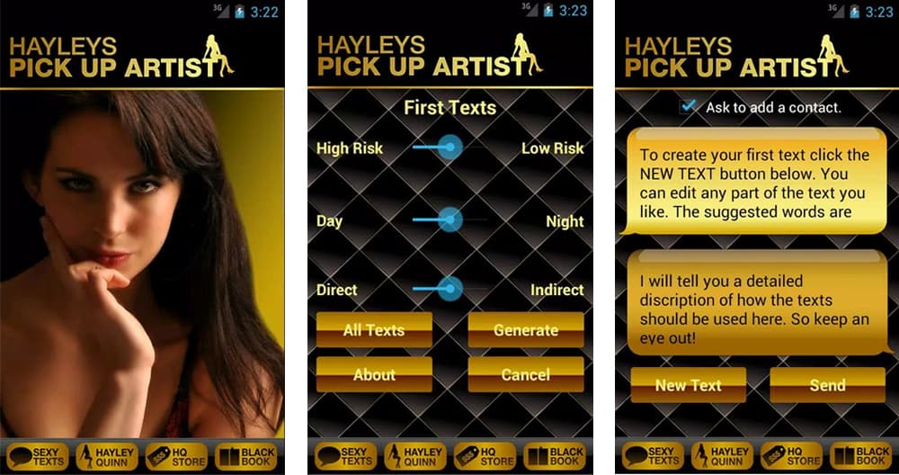 Hayleys Pick Up Artist Android App