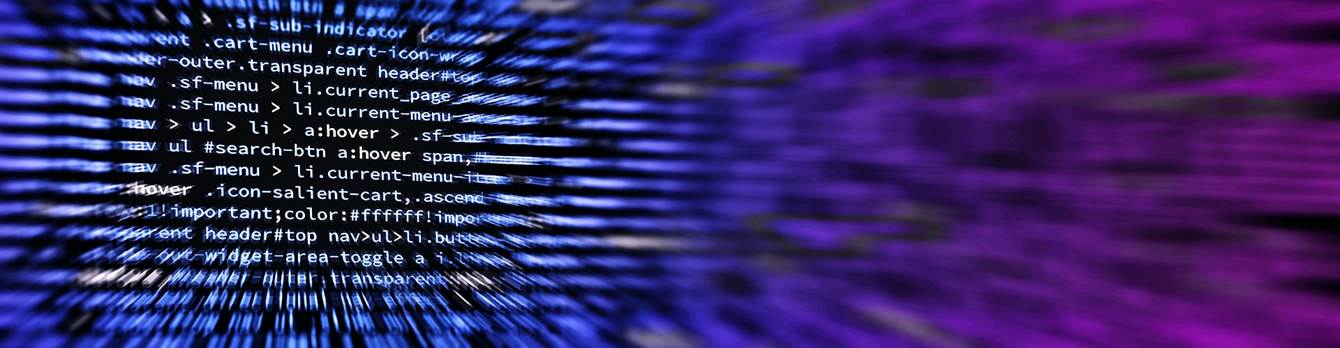 Code written in blue and purple colors